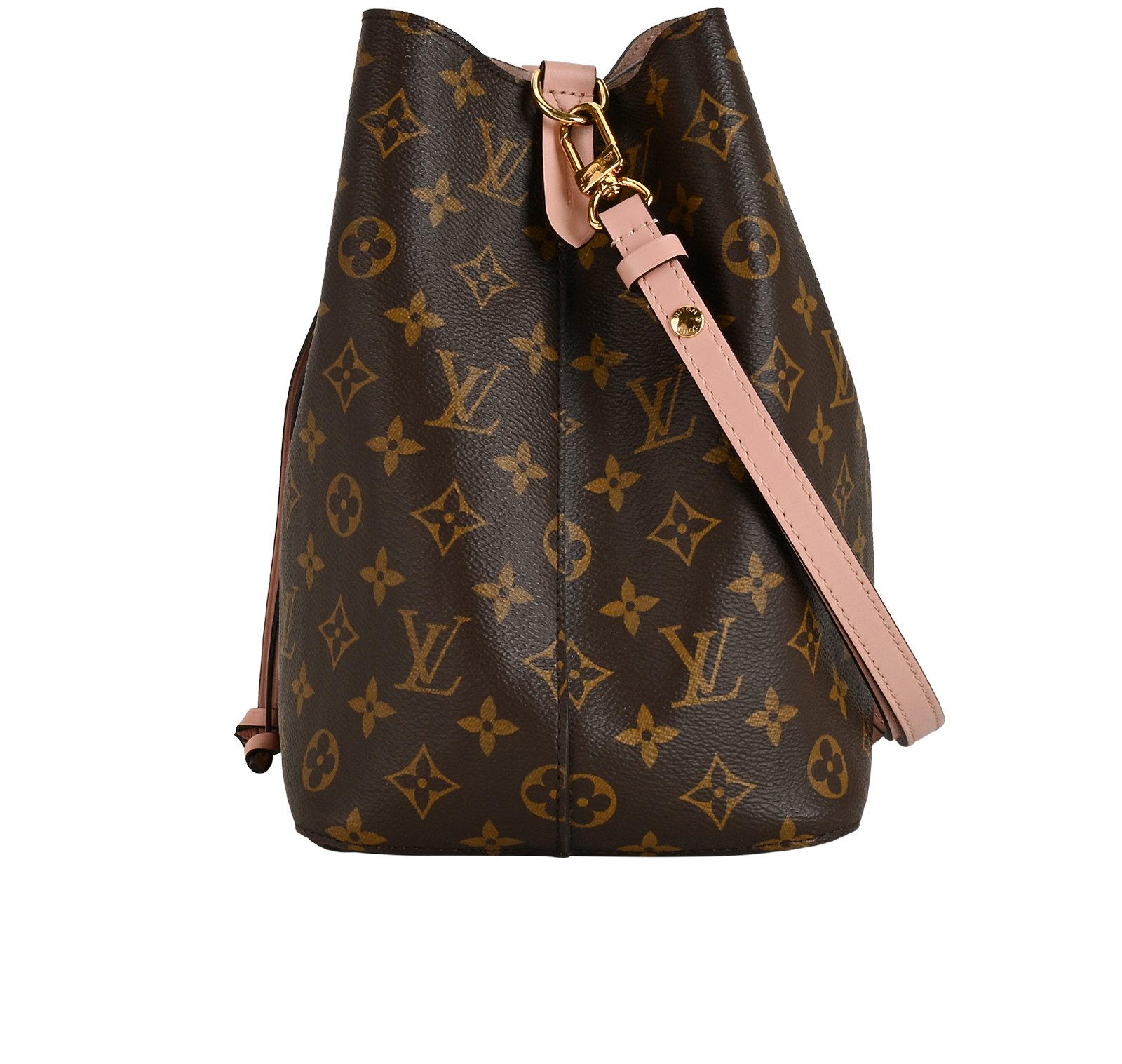 NeoNoe MM Bucket Bag, &pound;1,100, Handbags, Brown/Pink, Canvas/Leather, Bottom view